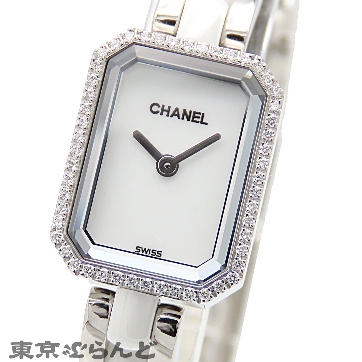 シャネル CHANEL プルミエール セラミック H2132 ホワイト SS ベゼル