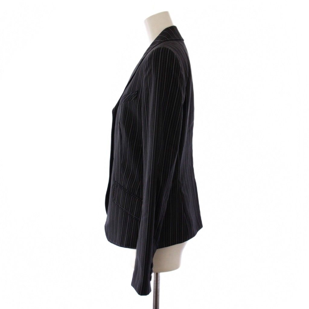 ポールスミスブラック スーツ セットアップ スカート 総柄 ストライプ