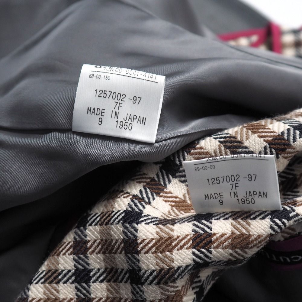 □美品□Aquascutum アクアスキュータム コート サイズ9 ベルテッド  