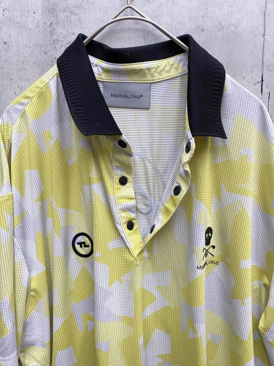 マークアンドロナ ポロシャツ レモン柄 MARK&LONA レモン柄ポロシャツ