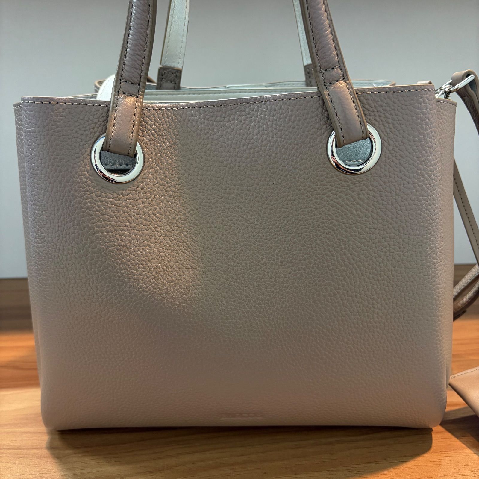 美品✨ バルコス シュリンクレザー 2way ハンドバッグ 肩掛け シボ革 