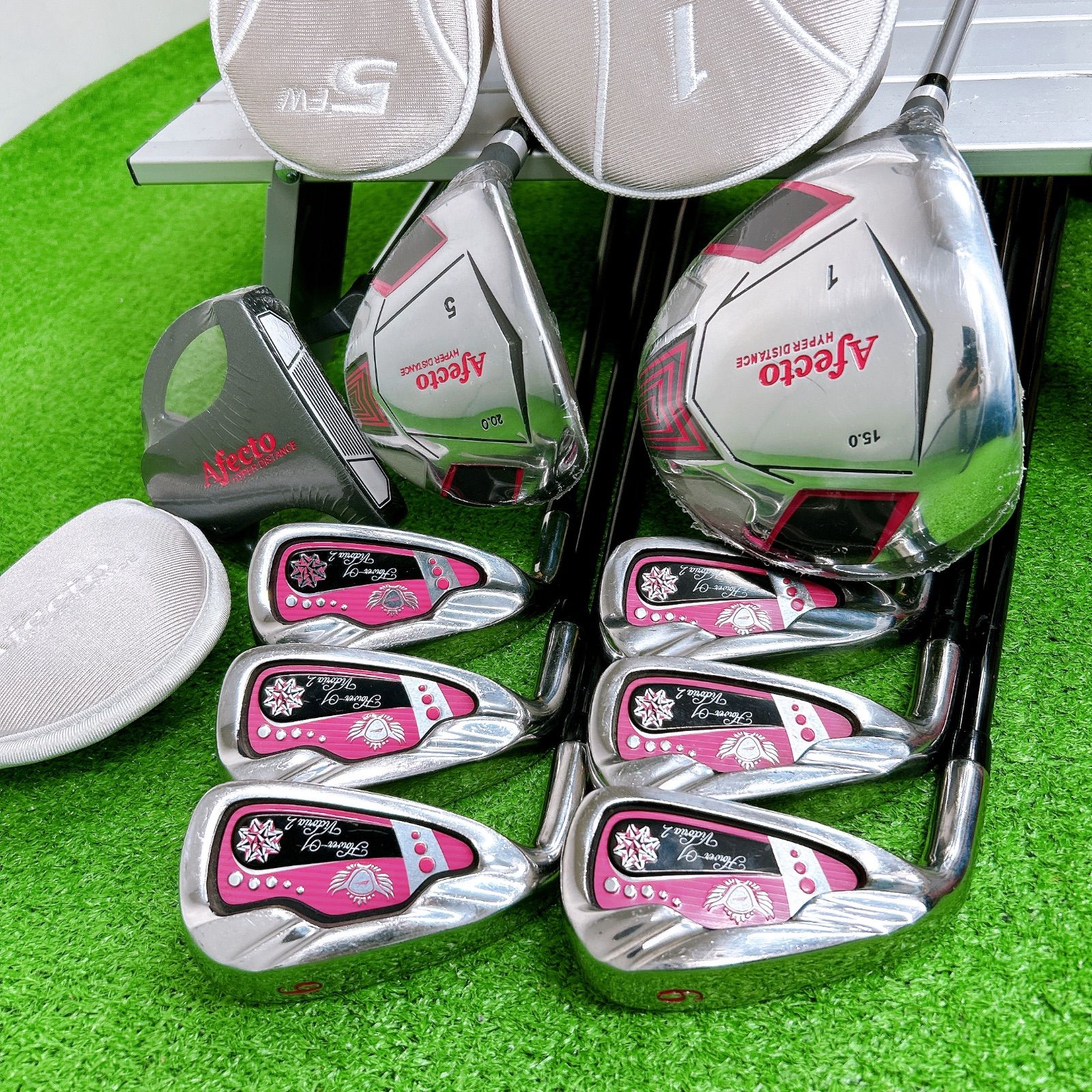 ほぼ未使用　左　レフティ　レディースゴルフクラブセット　アフェクト　キャロウェイ 左利き レフティ 】キャロウェイ アフェクト等 レディースクラブセット
