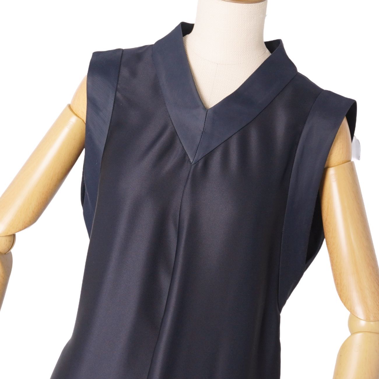 美品 ジルサンダー JIL SANDER ワンピース ノースリーブ シルク トッ