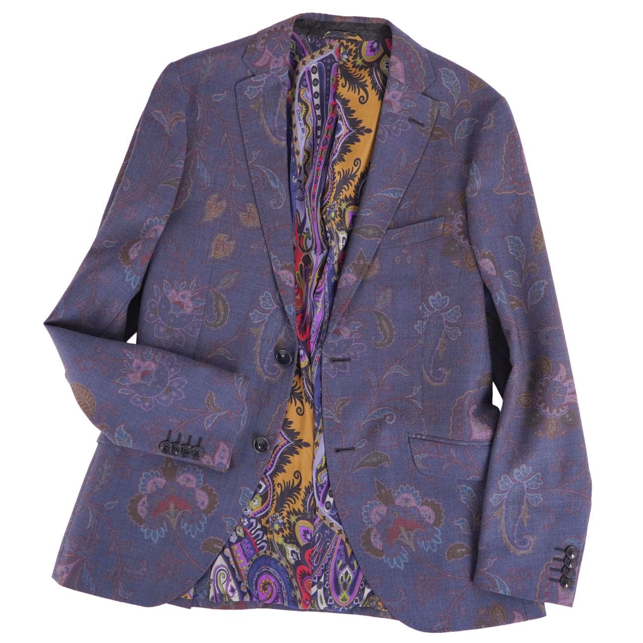 美品 エトロ ETRO ジャケット テーラード ペイズリー ウール アウター
