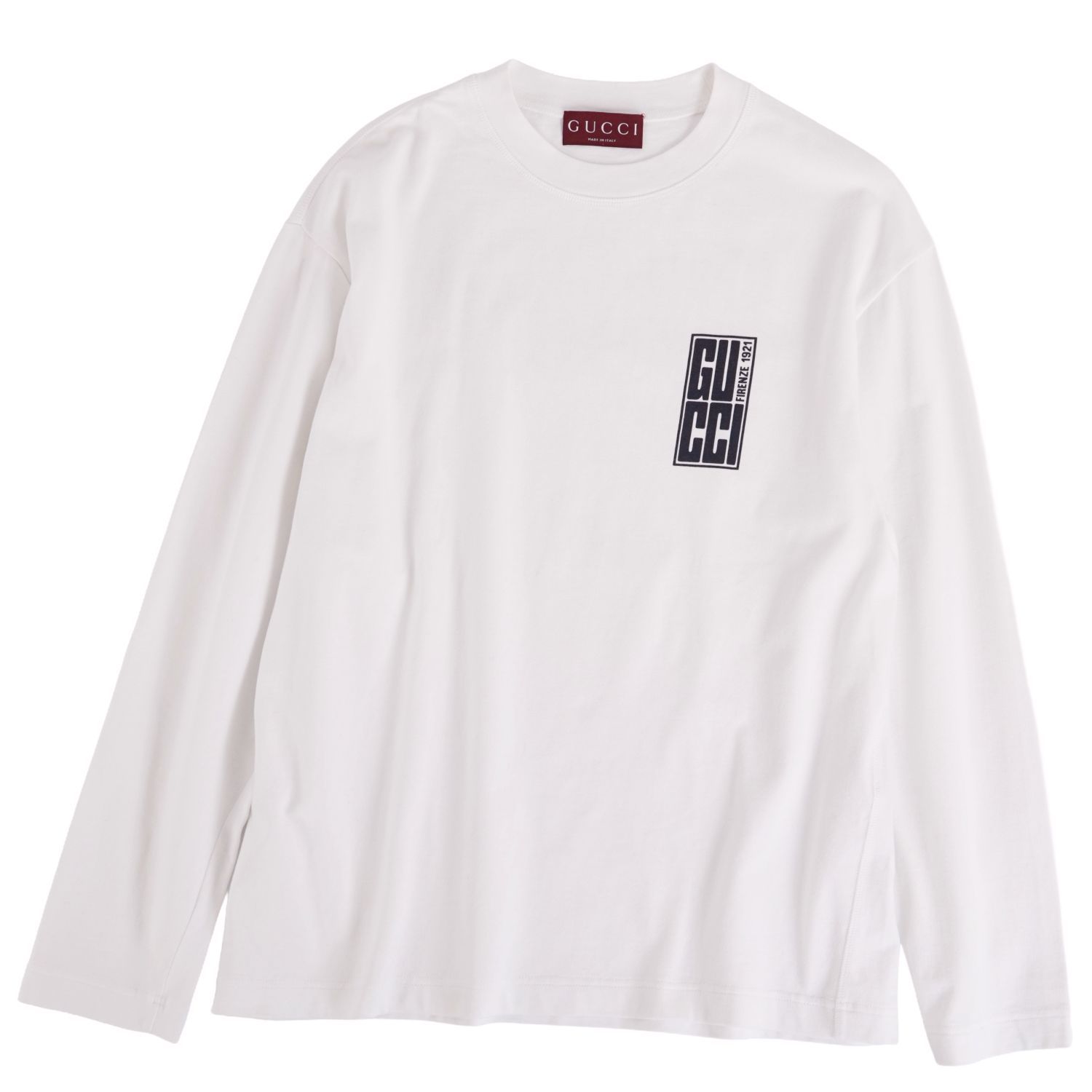 極美品 グッチ GUCCI Tシャツ カットソー ロングスリーブ 長袖 ロゴ プ 