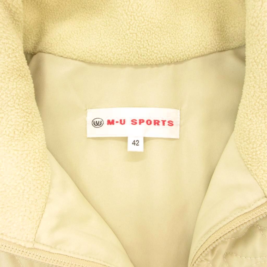 エムユースポーツ M・U SPORTS 中綿キルティングジャケット ブルゾン ゴルフウエア ジップアップ 42 ベージュ /GV