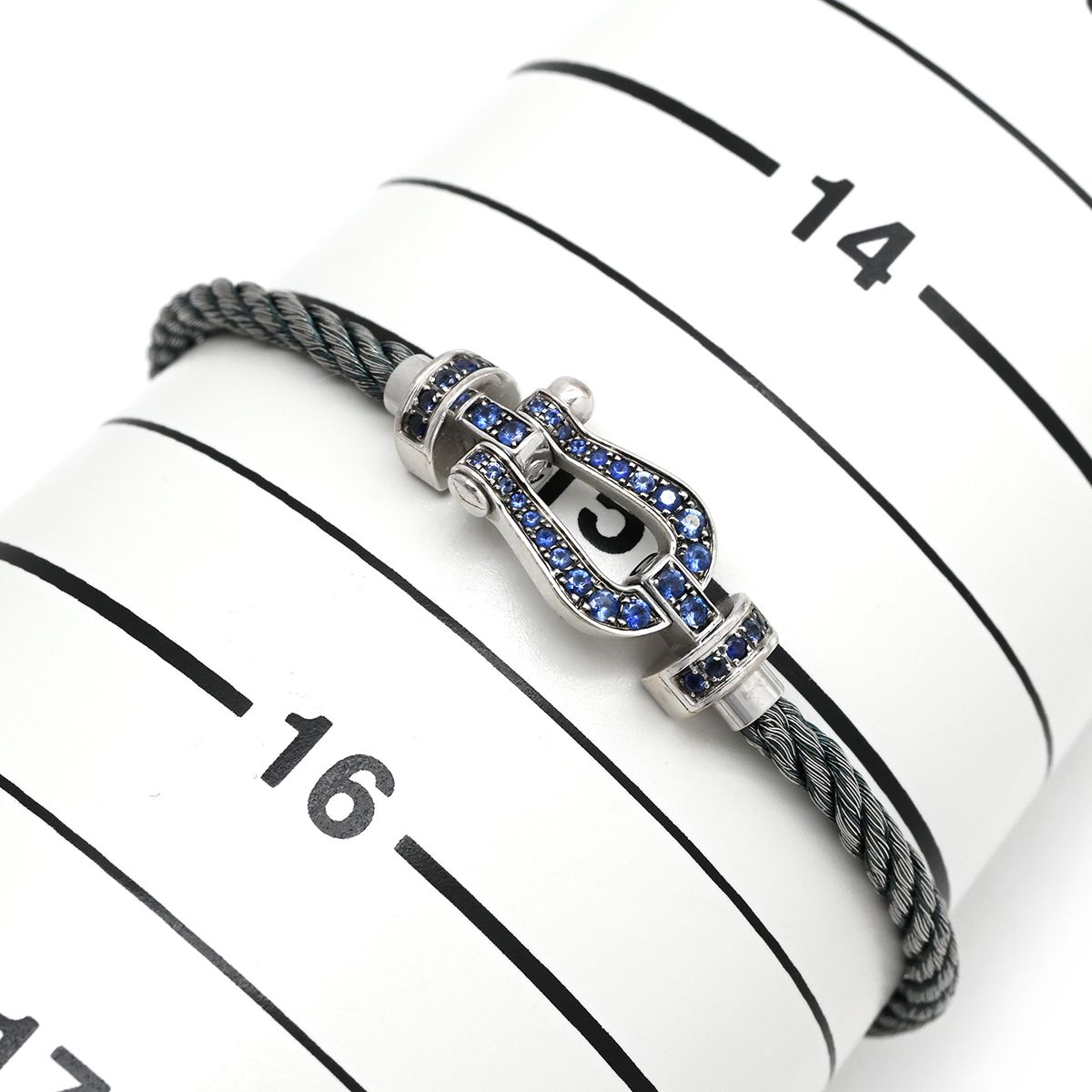 売り出し最激安 FRED ブレスレット K18WG フレッド ブルー ホワイト 