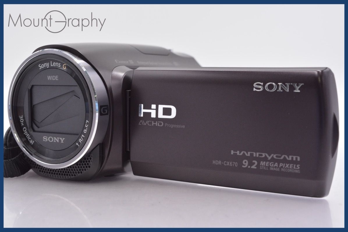 美品・動作保証】 ソニー SONY HANDYCAM HDR-CX670 60x 同梱無料