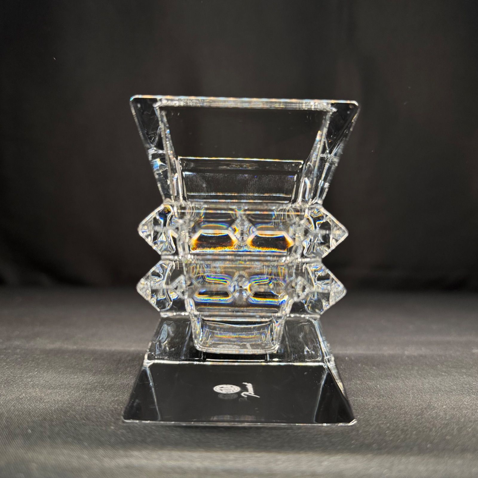 F037 Baccarat バカラ コロンビーヌ フラワーベース 花瓶 小物入れ 箱