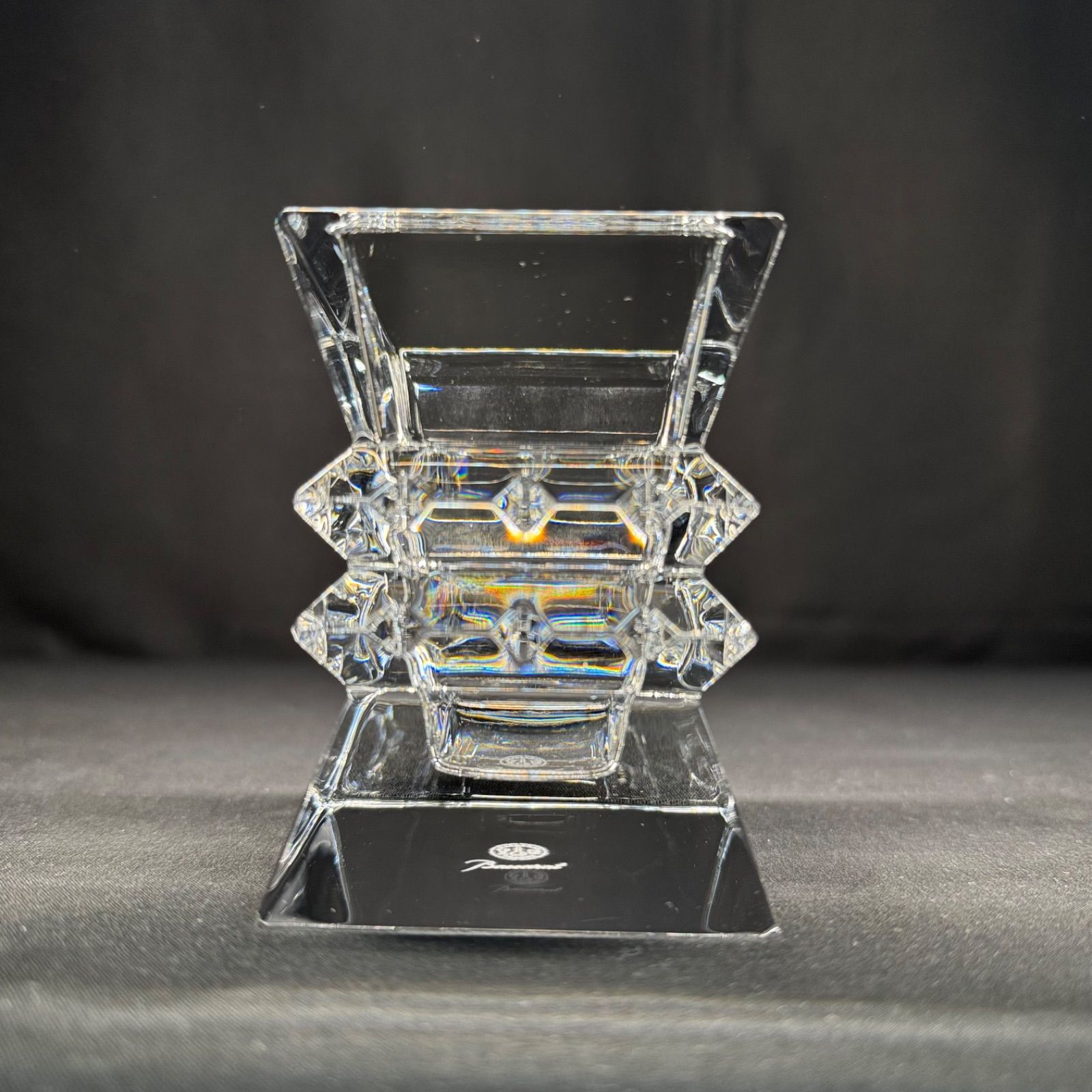 F037 Baccarat バカラ コロンビーヌ フラワーベース 花瓶 小物入れ 箱