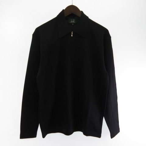 ダンヒル dunhill ジップ ニット セーター ウール カシミヤ ブラック