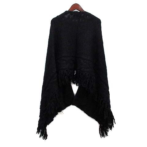 Bambi❣️ ビューティーアンドビースト ファンシーヤーンストール BLACK ピンキー&ダイアン ピンダイ PINKY&DIANNE フリンジ ケーブルニット