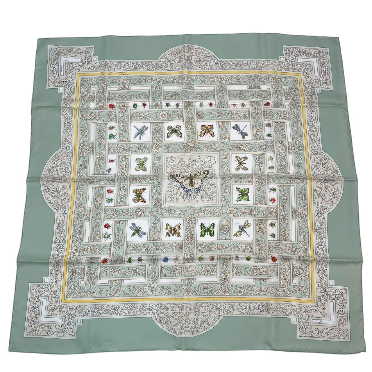 新品同様 HERMES エルメス スカーフ シルク カレ90 Joyaux de l'ete 夏