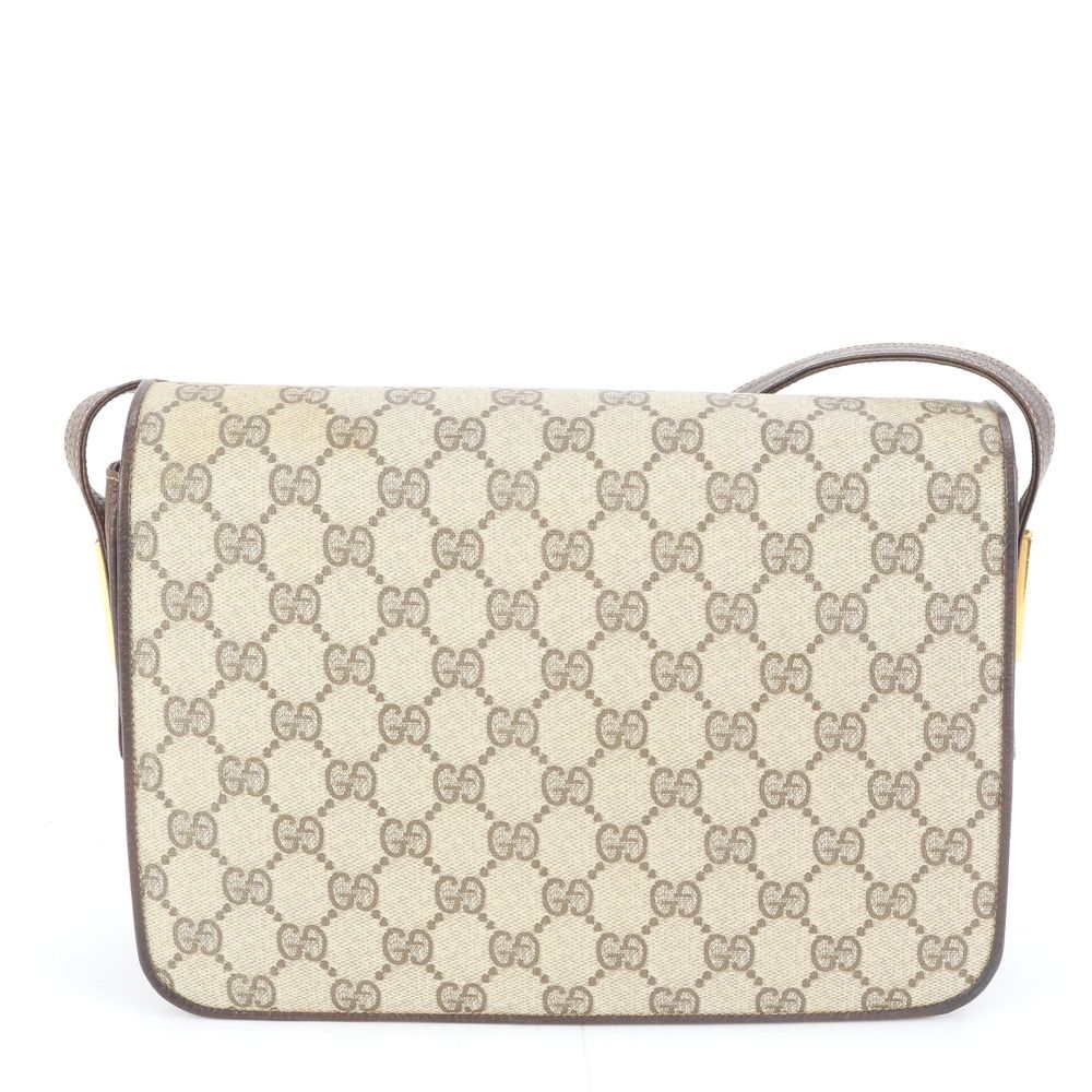 美品 オールドグッチ GG スプリーム レザー ショルダーバッグ 斜め掛け