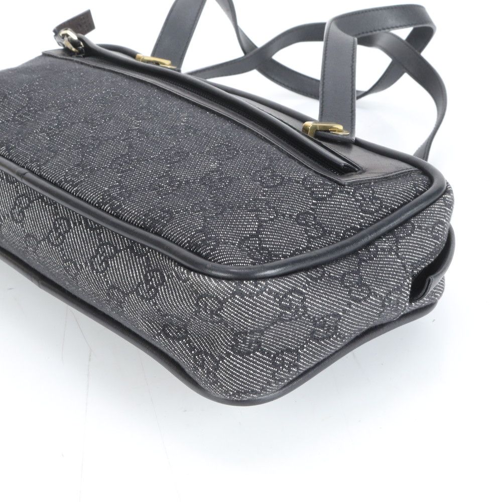 美品 グッチ GG キャンバス 92729 レザー トート バッグ 肩掛け