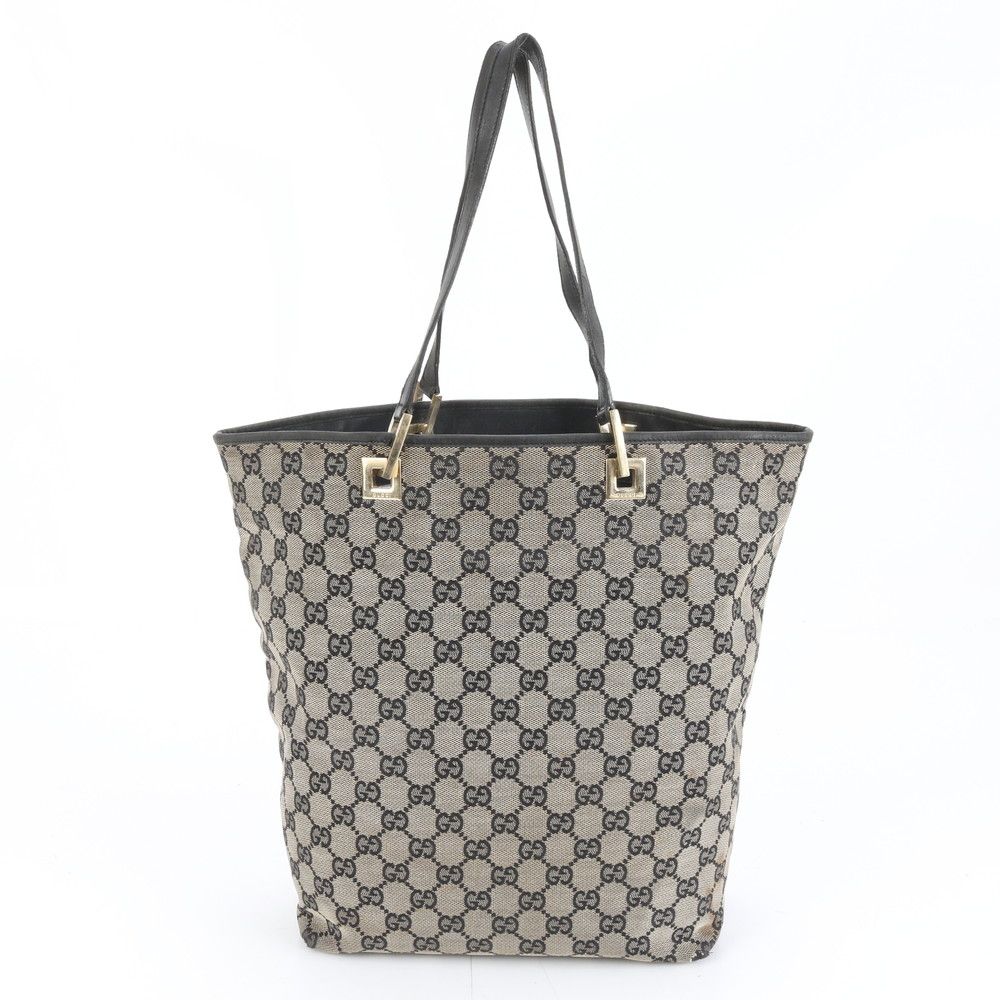 美品 グッチ GG キャンバス 002 1098 レザー トート バッグ 肩掛け