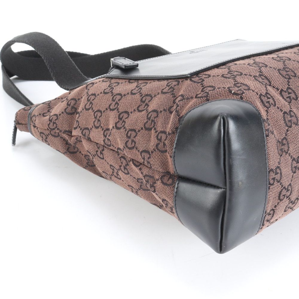 グッチ　トートバッグ　GGキャンバス　019 0401　レザー 極美品 グッチ GG キャンバス 019 0402 レザー トート バッグ 肩掛け