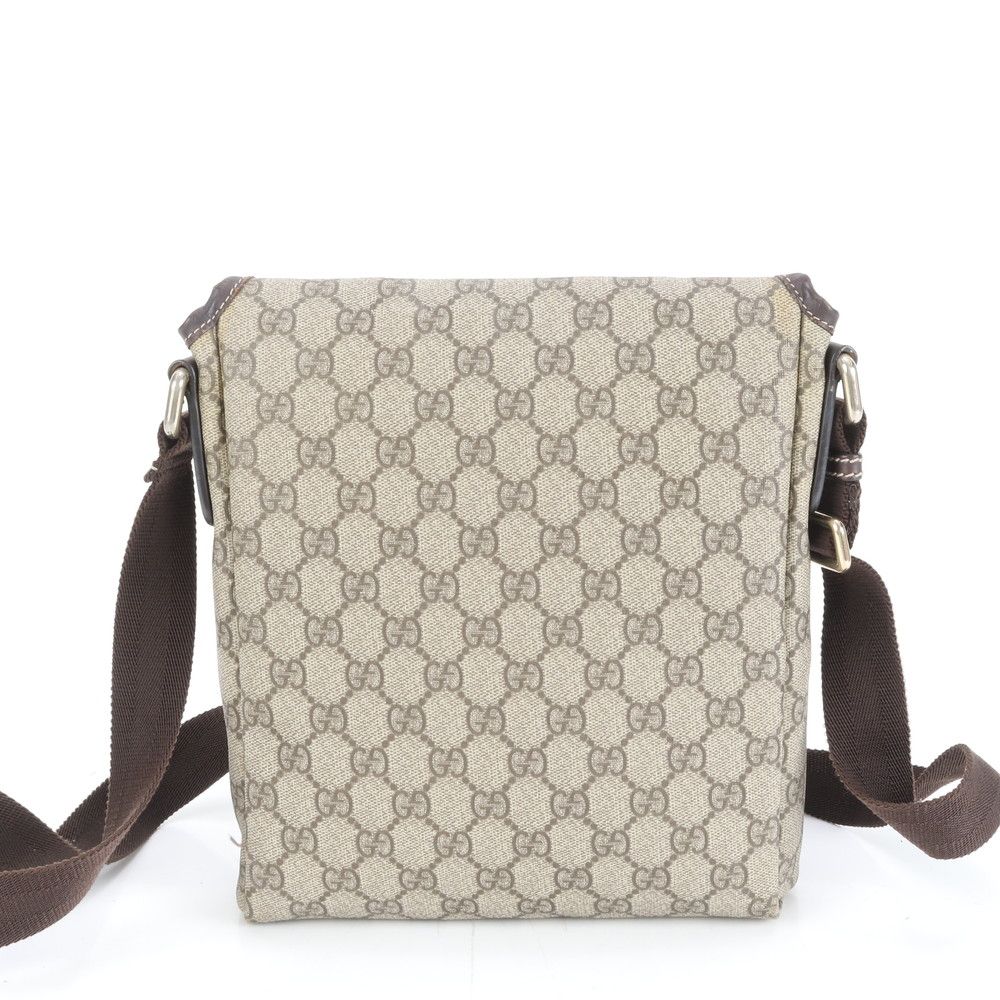 グッチ GGスプリーム ショルダーバッグ キャンバス 本革 PVC 223666 極美品 グッチ GG スプリーム 223666 レザー ショルダーバッグ 斜め