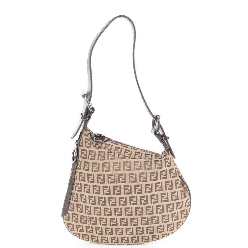 極美品 フェンディ FF ズッキーノ レザー ショルダーバッグ 肩掛け