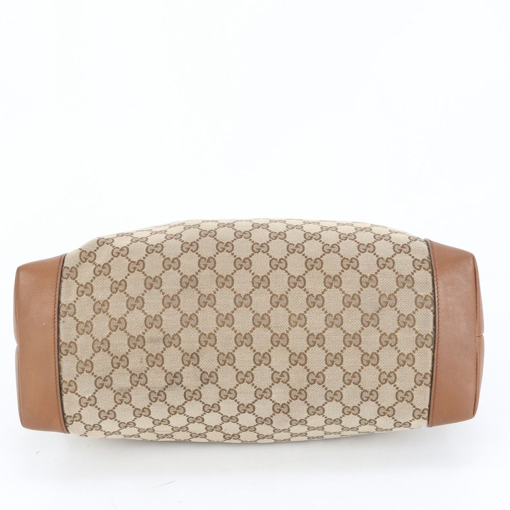 グッチ GG キャンバス シェリーライン 308928 レザー トート バッグ