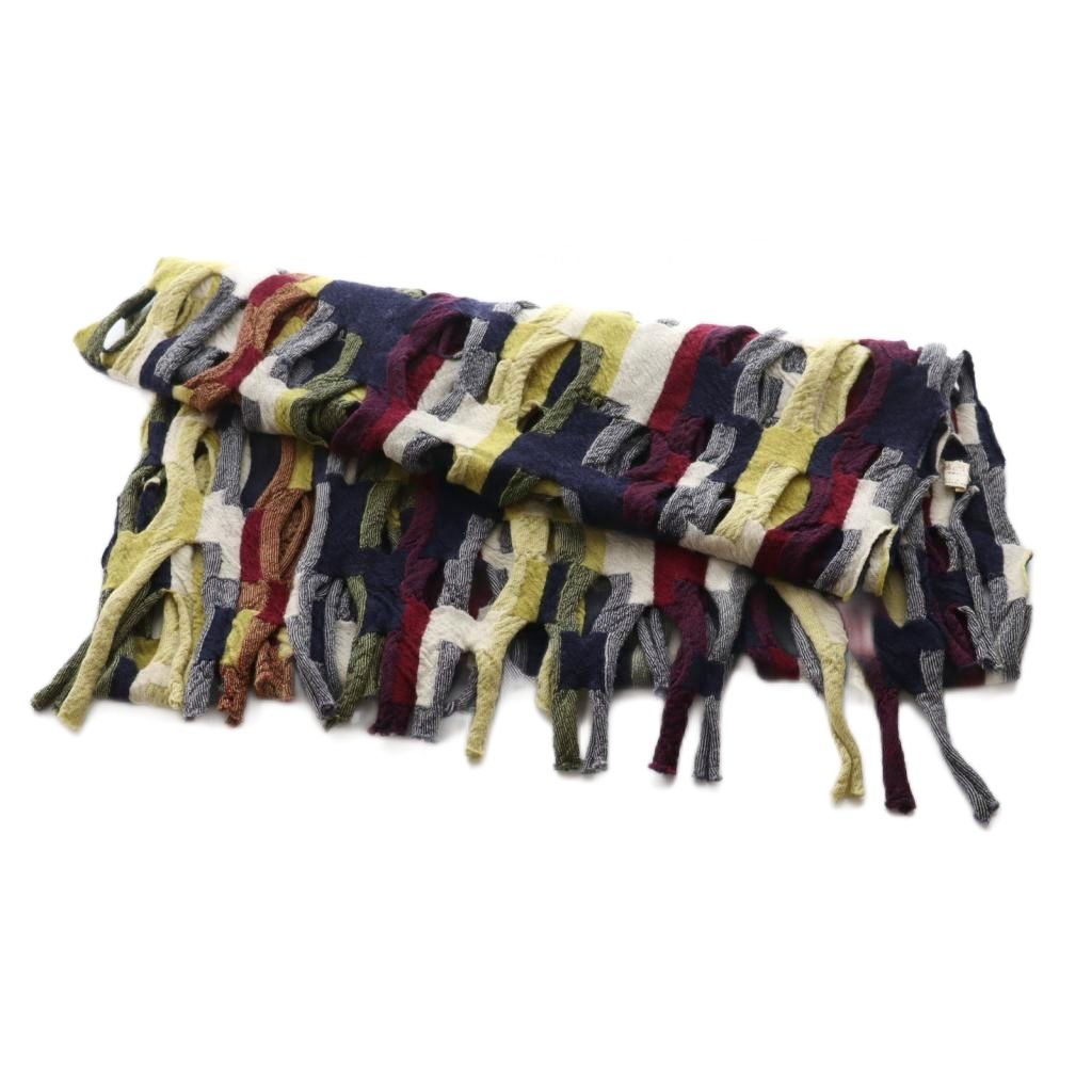 ヨーガンレール JURGEN LEHL マフラー ストール マルチカラー 紺