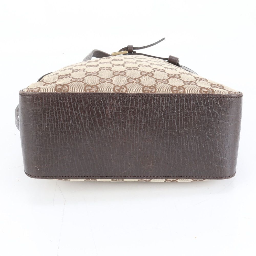 美品 グッチ GG キャンバス 107757 レザー トート バッグ 肩掛け