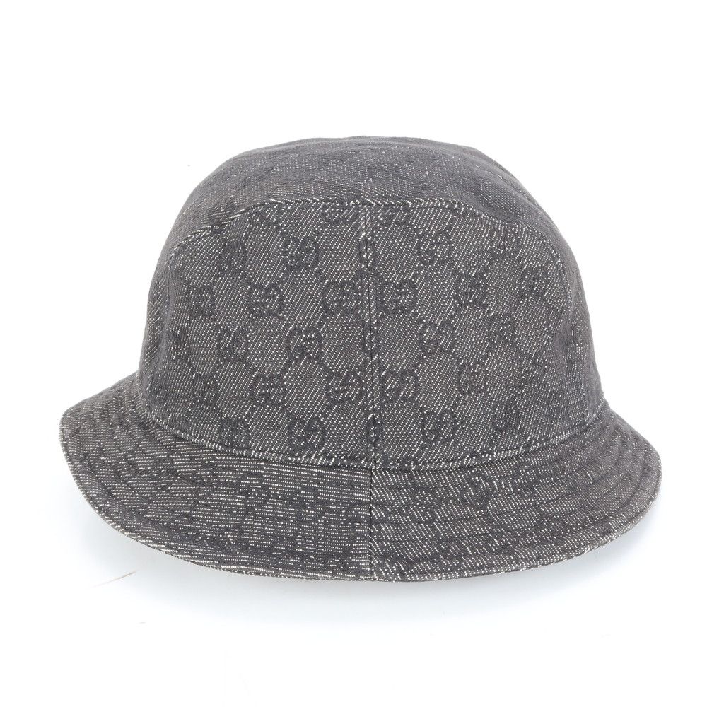 Fみん！オシャレ！中古。GUCCIバケット風ハット。グレー、Lsize Fみん