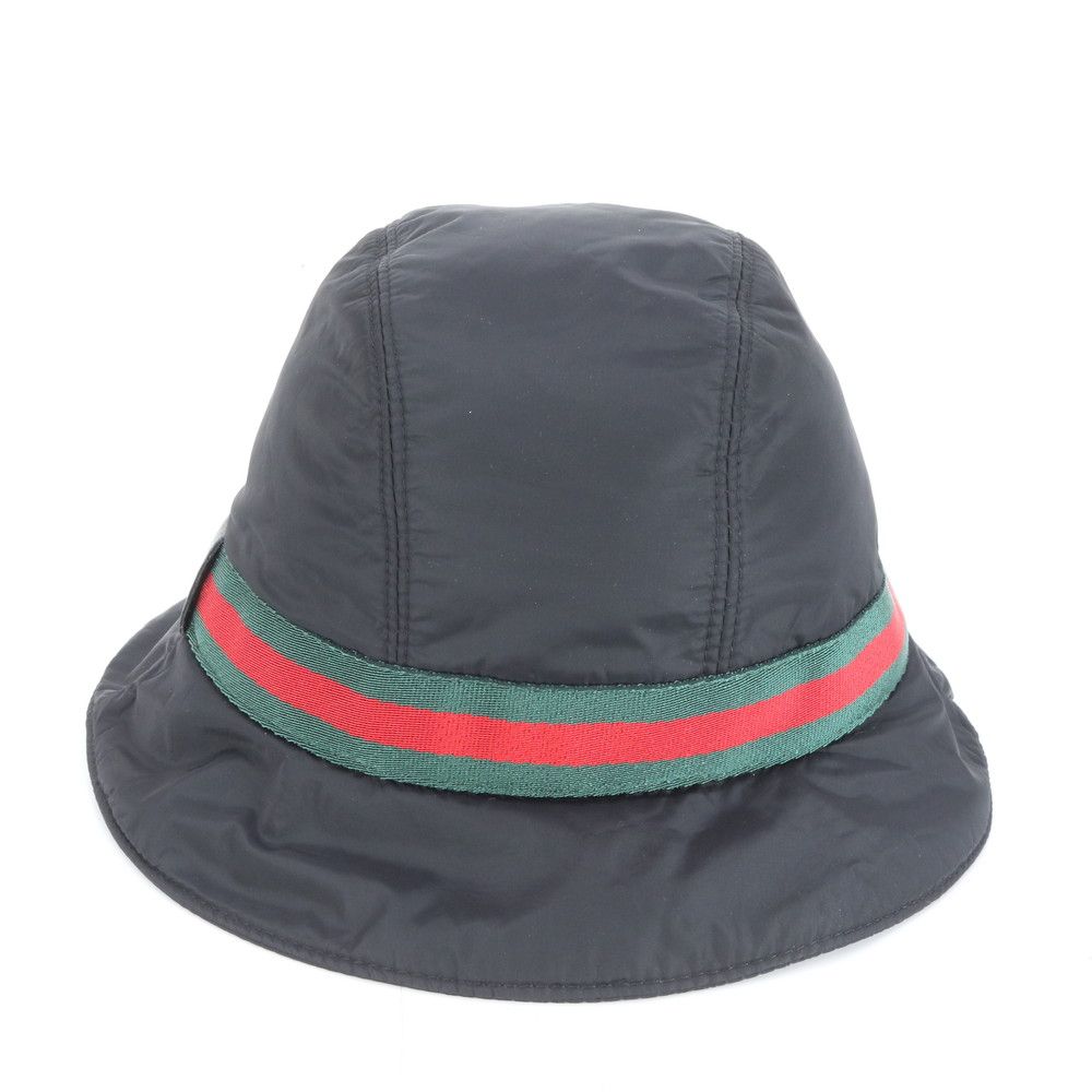 極美品 グッチ シェリー ライン GG バケット ハット バケハ ブラック