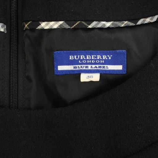 バーバリーブルーレーベル BURBERRY BLUE LABEL ウールワンピース ひざ