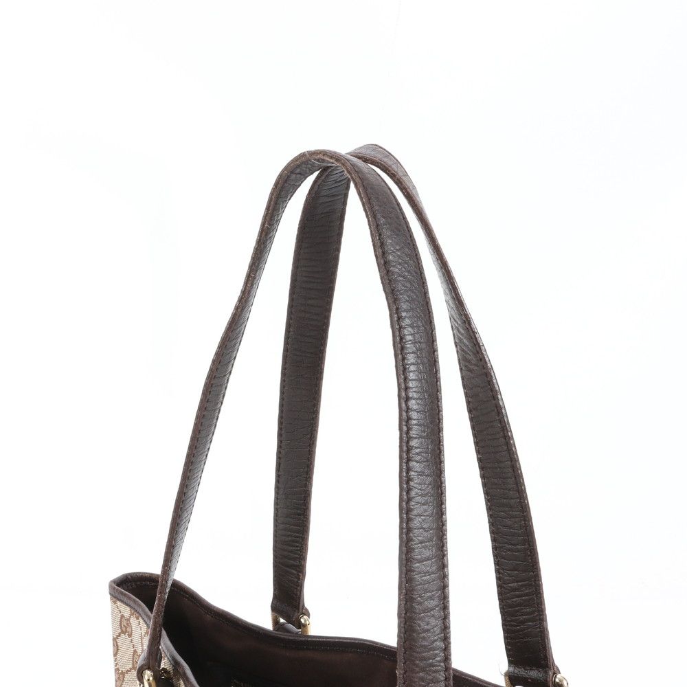 カード付き GUCCI ショルダーバッグ シェリーライン GGキャンバス レザー 極美品 グッチ GG キャンバス シェリー ライン チャーム付 137396