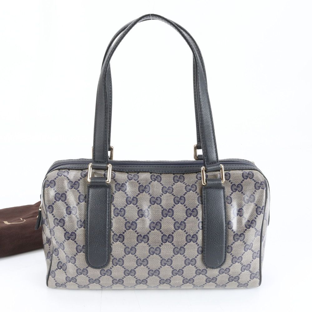 GUCCI トートバッグ GG柄 クリスタル レザー ネイビー GUCCI グッチ GG