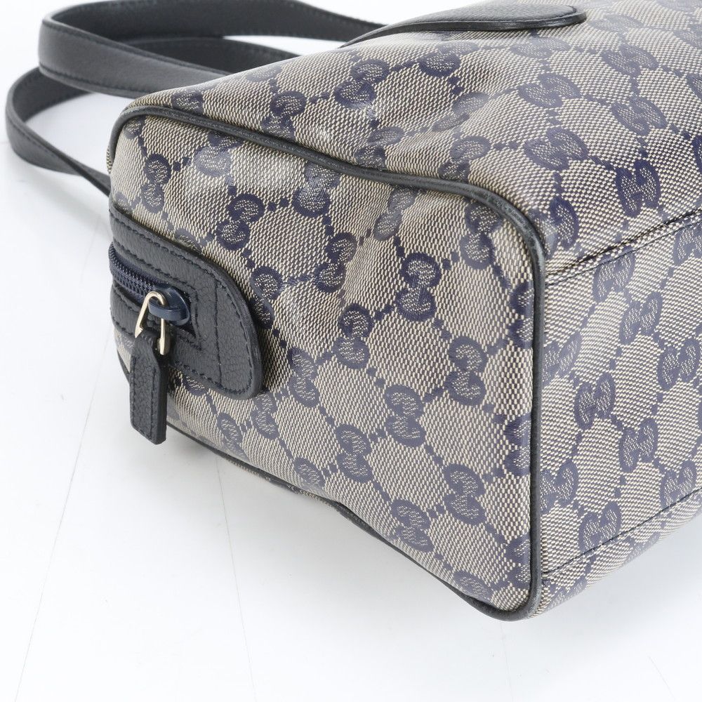 極美品 グッチ GG クリスタル 257289 レザー ハンドバッグ ミニ