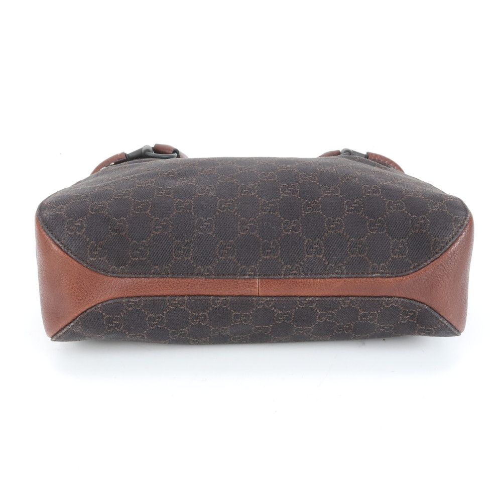 極美品 グッチ GG キャンバス ホースビット 101971 レザー トート