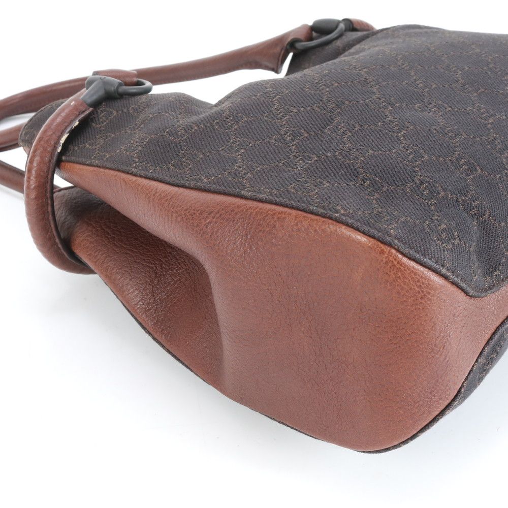 極美品 グッチ GG キャンバス ホースビット 101971 レザー トート