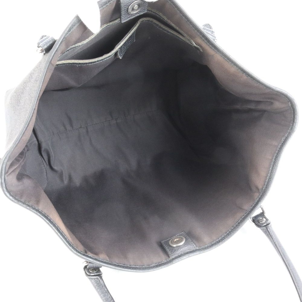 美品 グッチ GG キャンバス 265695 レザー トート バッグ 肩掛け