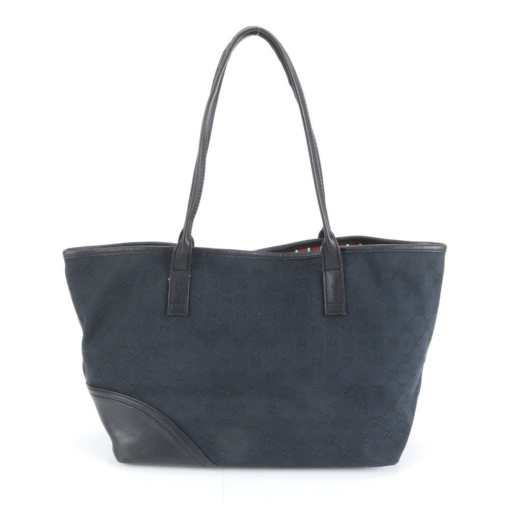 美品 グッチ GG キャンバス ニューブリット 169946 レザー トート