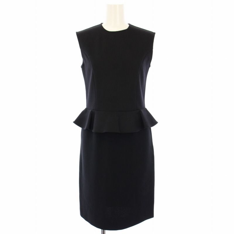 ヨーコチャン YOKO CHAN ノースリーブ ワンピース ひざ丈 フリル 切替