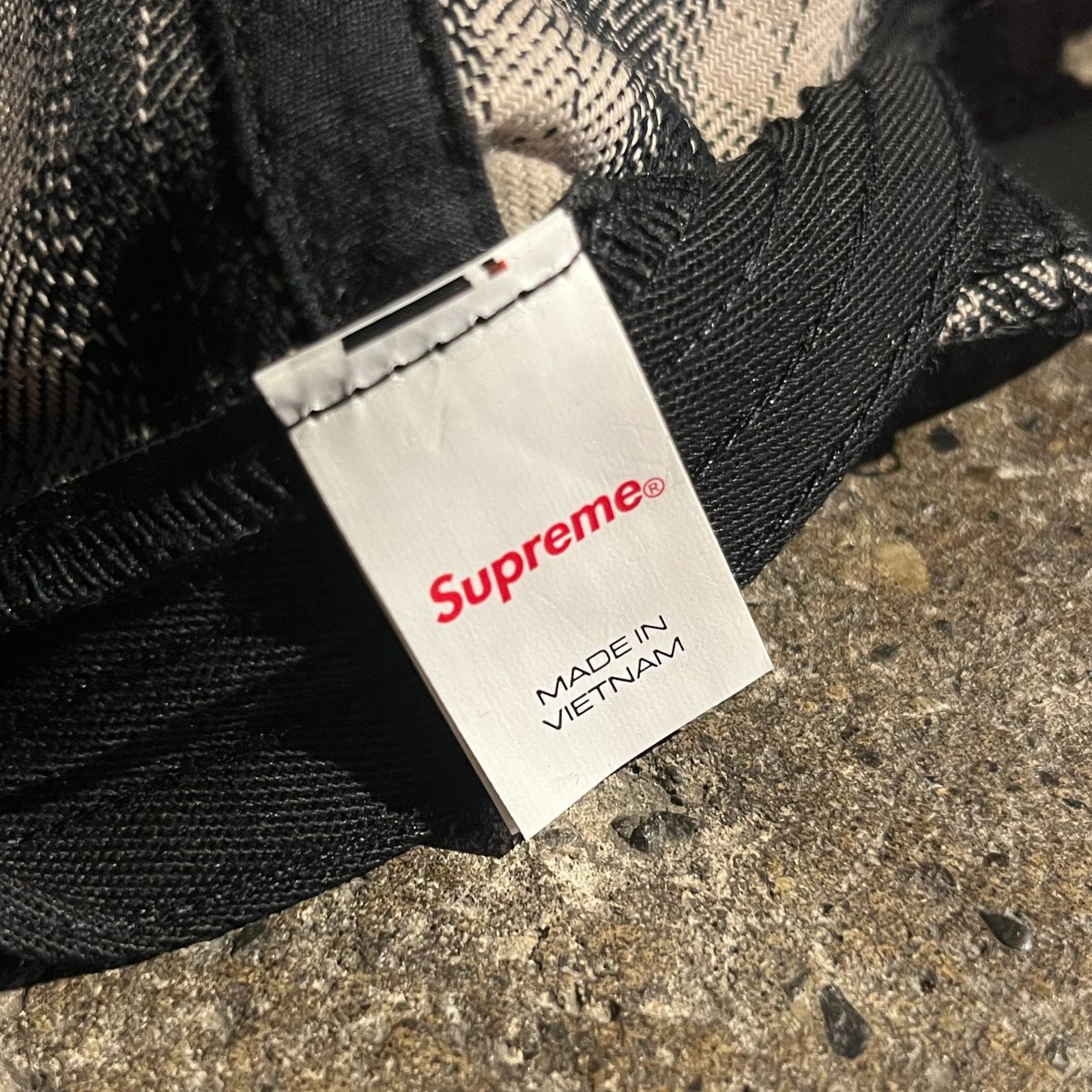 Supreme 24ss Script Logo 6-Panel Black Plaid シュプリーム 2024ss 