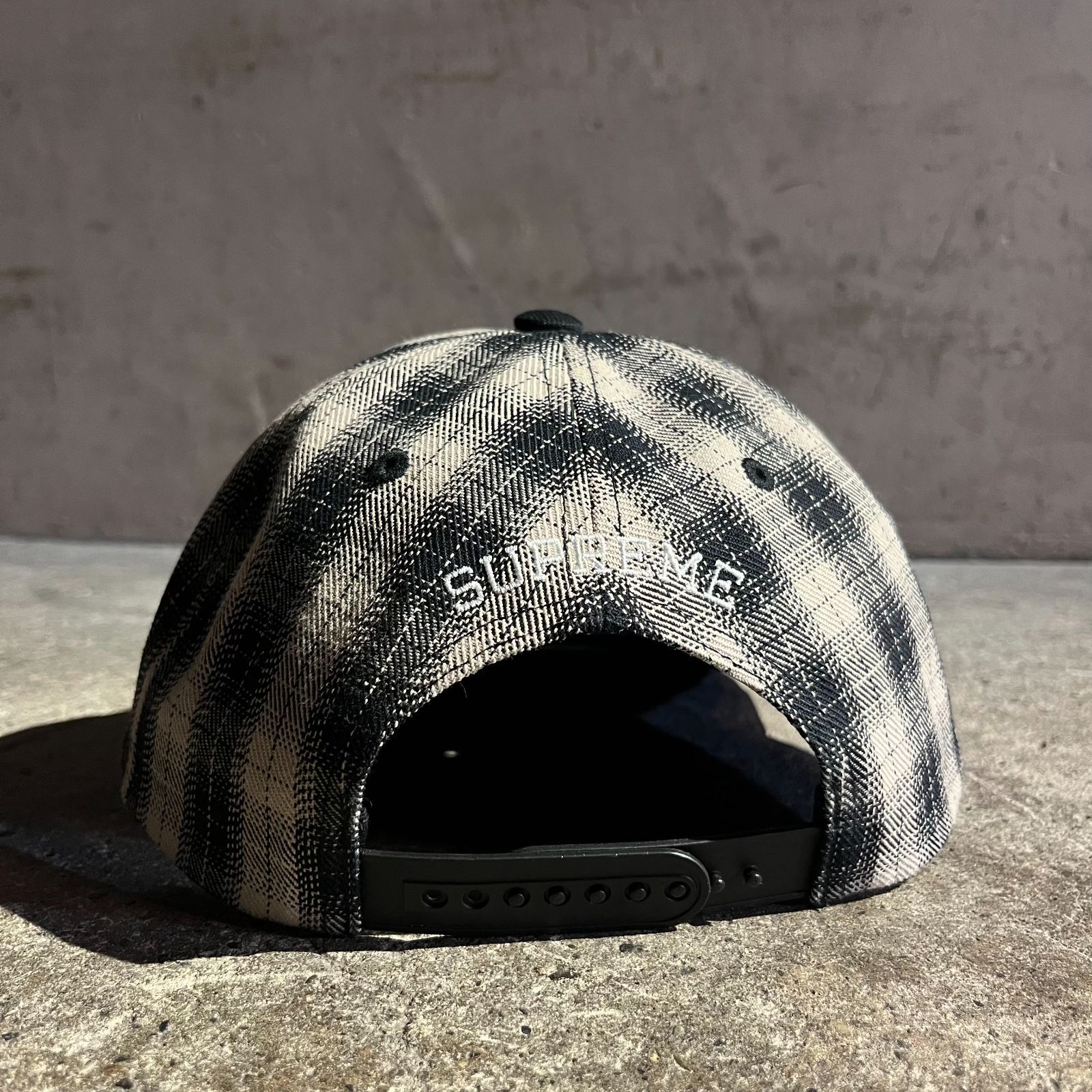 Supreme 24ss Script Logo 6-Panel Black Plaid シュプリーム 2024ss 