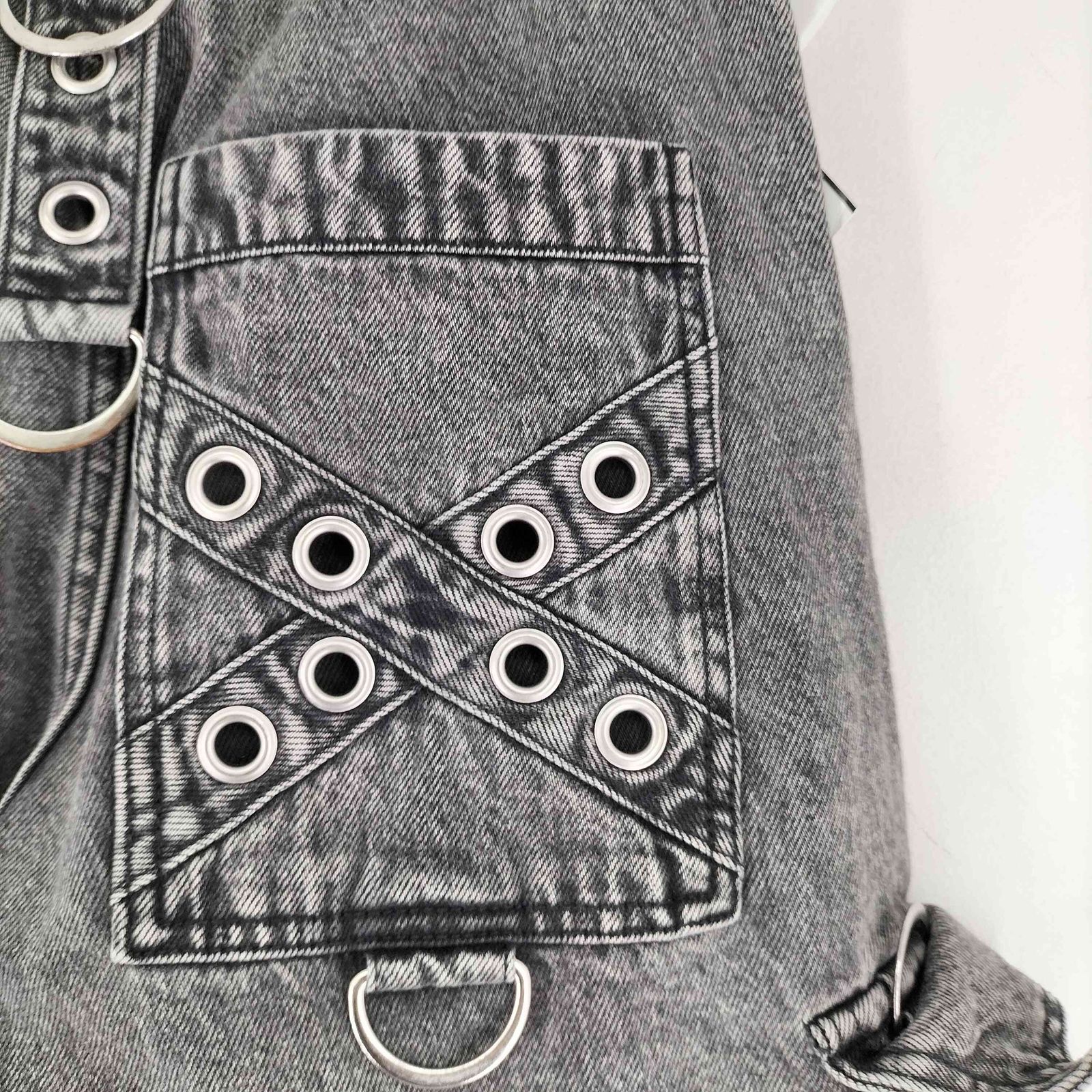 レフレム REFLEM 2WAYボンテージワイドデニムカーゴパンツ メンズ FREE