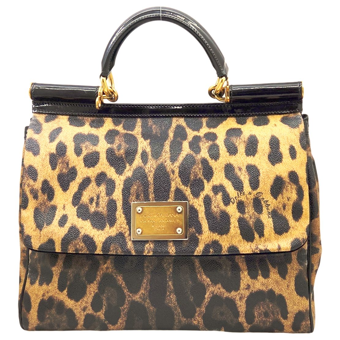 ドルチェ&ガッバーナ DOLCE&GABBANA Mハンドバッグ レオパード柄 DOLCE&GABBANA ドルチェアンドガッバーナ トートバッグ ヒョウ柄