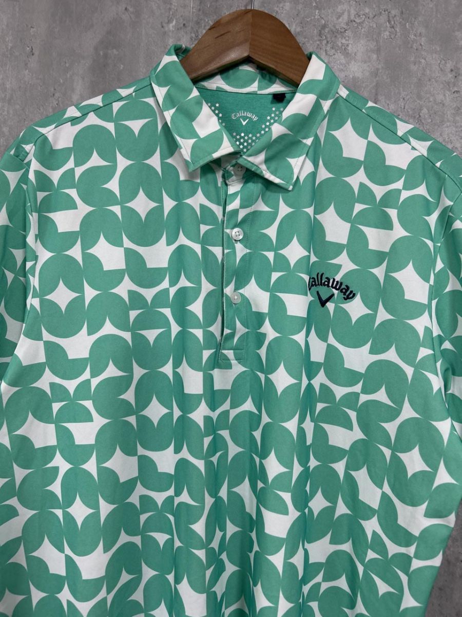 Callaway キャロウェイ ドット ポロシャツ size3L/緑 □◇ レディース