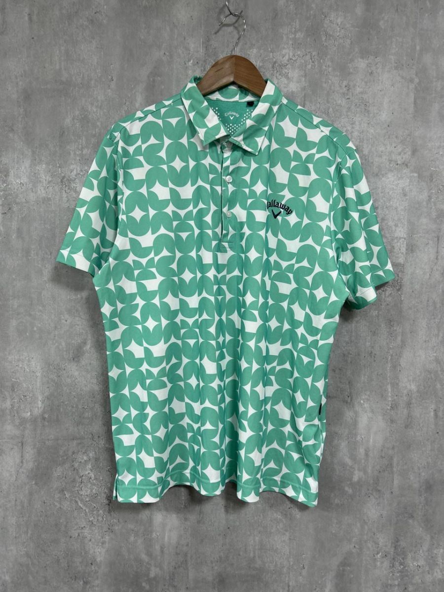 Callaway キャロウェイ ドット ポロシャツ size3L/緑 □◇ レディース