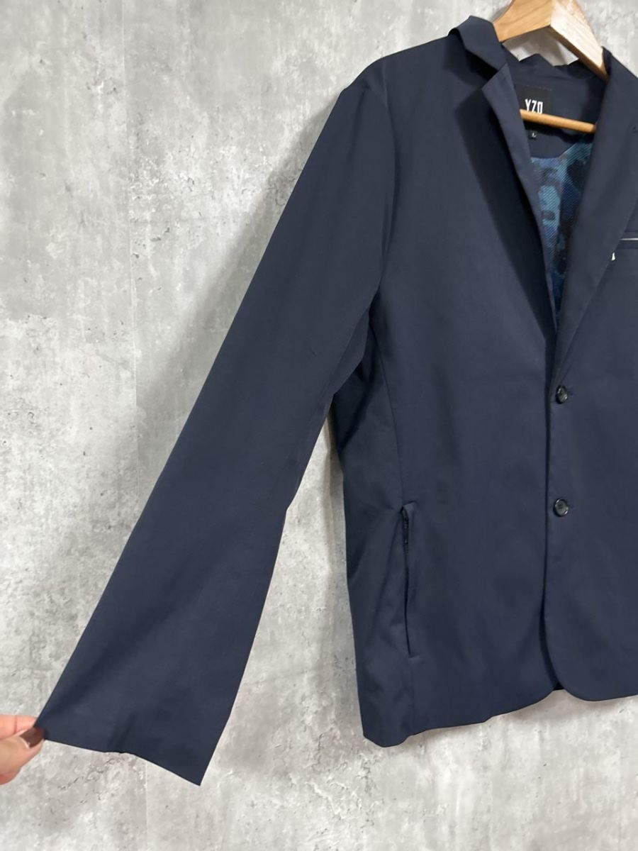 YZO ワークウェアスーツ セットアップ　ブルーカモ　迷彩　L Tシャツのように洗えるYZO(ワイゾー)のセットアップ｜雑誌Begin(ビギン