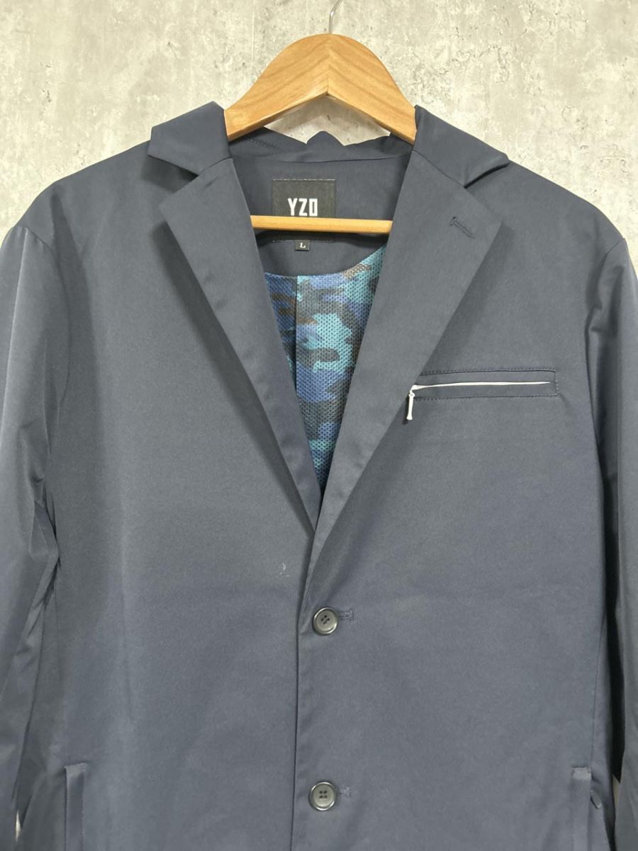 YZO ワークウェアスーツ インナー 迷彩柄 テーラード ジャケット sizeL