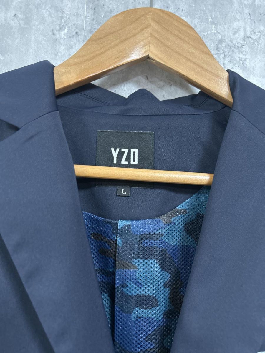 YZO ワークウェアスーツ インナー 迷彩柄 テーラード ジャケット sizeL