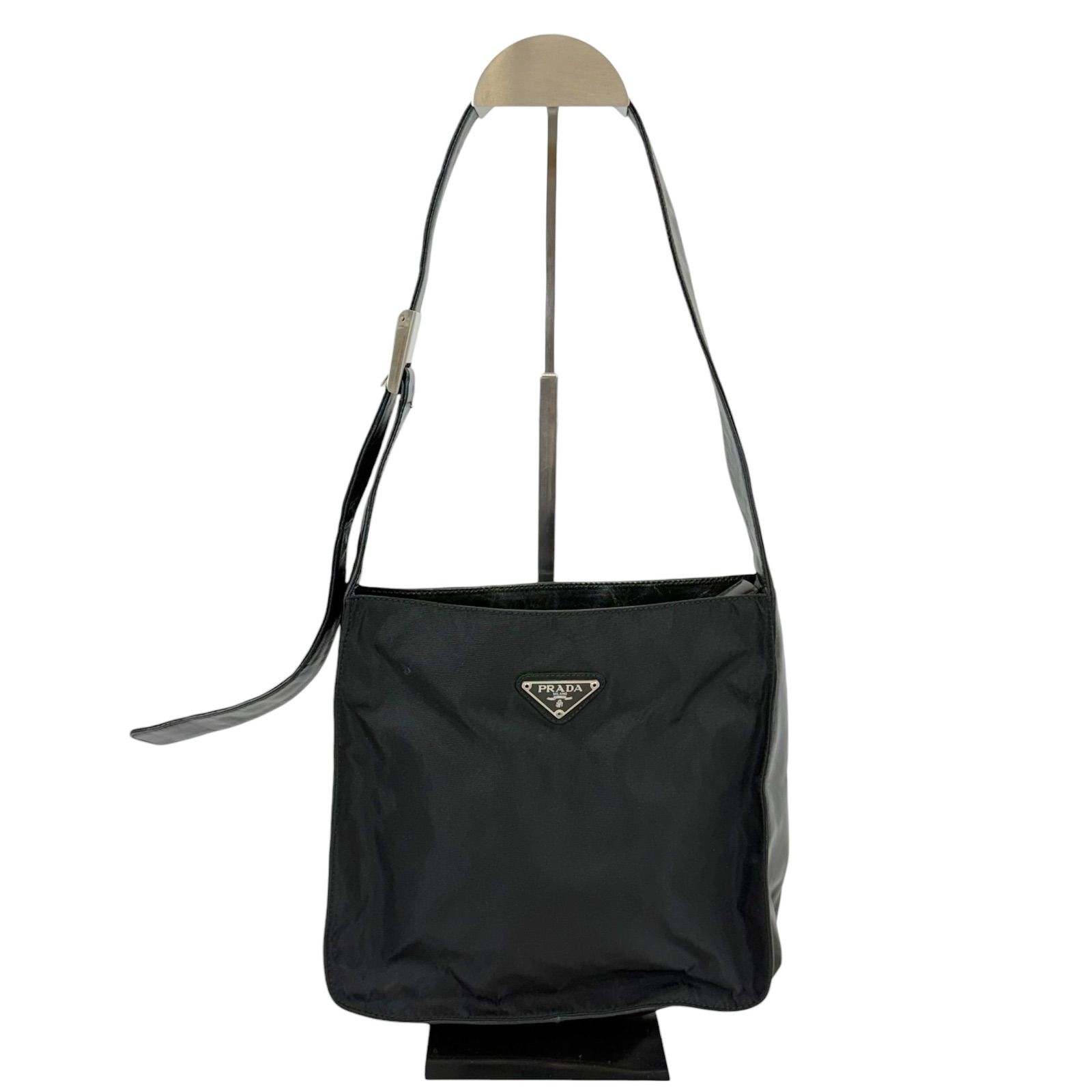 希少・美品】PRADA プラダ テスート ナイロン レザー 三角プレート