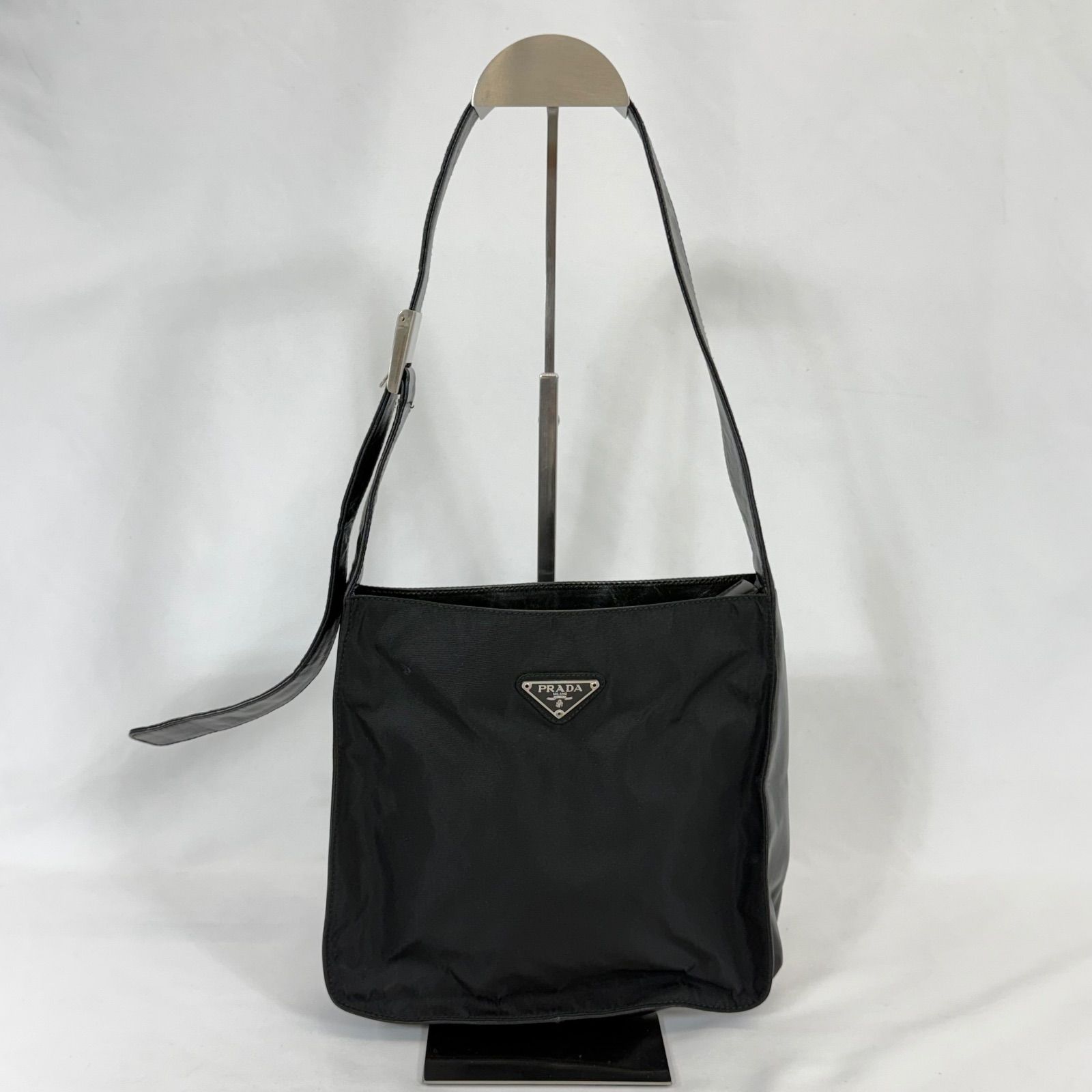希少・美品】PRADA プラダ テスート ナイロン レザー 三角
