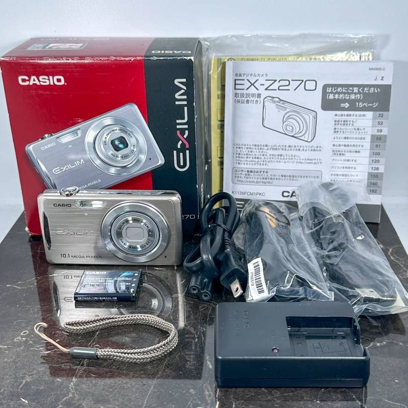 美品】CASIO EXILIM EX-Z270 ゴールド コンパクトデジタルカメラ 1010