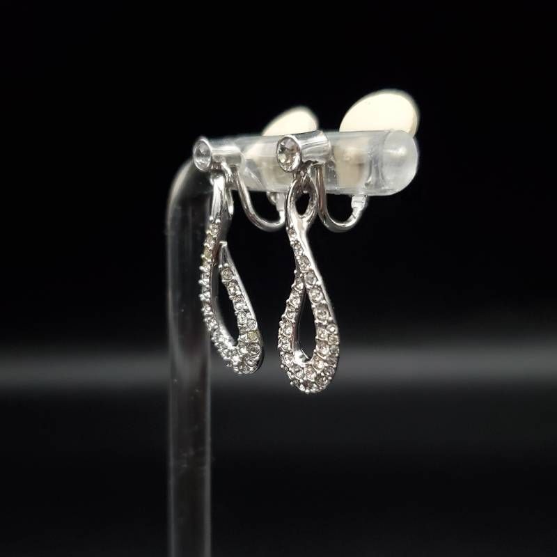 Swarovski スワロフスキー イヤリング パヴェ ティアドロップ